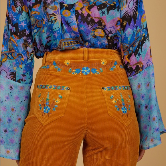 Nine Lives Bazaar Corduroy Frankie Pants NWT - Picture 2 of 7